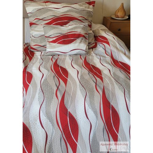 Krepp ágynemű vörös hullám